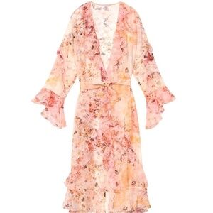 Victorias Secret Ruffle Robe Sheer SZ XS